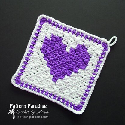 C2C Heart Washcloth