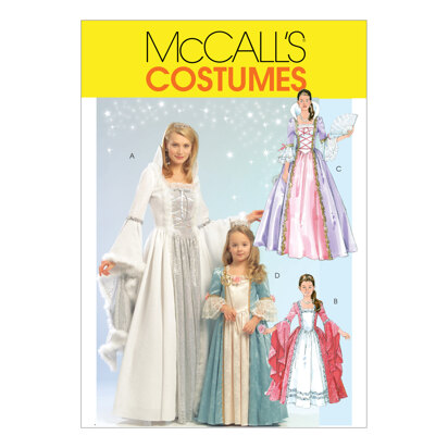McCall's Misses'/Children's/Girls' Princess Costumes M5731 - Sewing Pattern