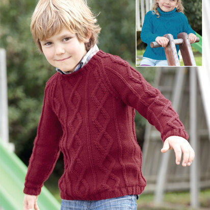 Boys and Girls Sweaters in Sirdar Supersoft Aran - 2395 - Downloadable PDF