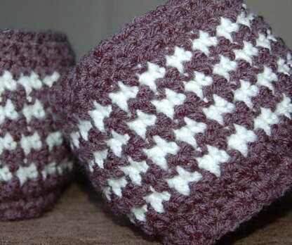 Houndstooth Boot Cuffs ~ Reversible