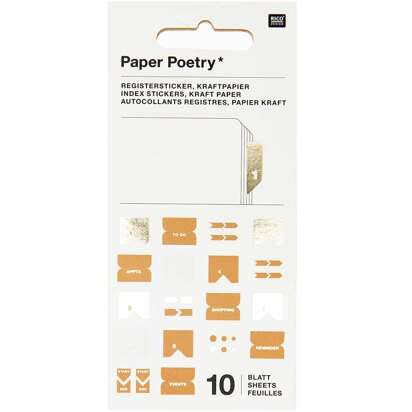 Paper Poetry Bullet Journal Kraft Index Sticker Book