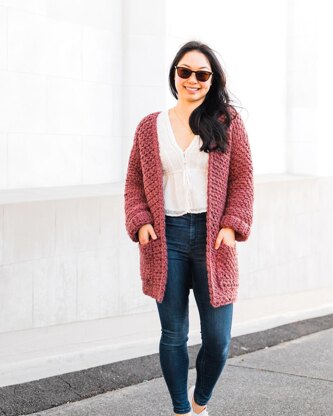 Rosewood Pocket Coat Cardigan