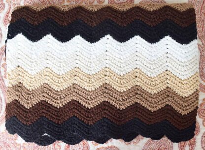 Gentle Gradient Ripple Blanket