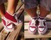 Burgundy Highcut Indoor shoes crochet