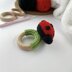 Ladybug crochet baby rattle toy pattern Amigurumi teething ring