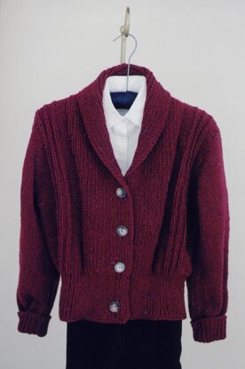 MS 106 Bulky Weight Shawl Collar Sweater