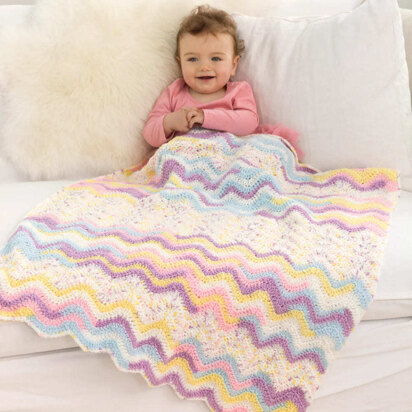 Cross Back Stitch Baby Blanket using Lion Brand Ice Cream Yarn - Crochet  Pattern & Tutorial 