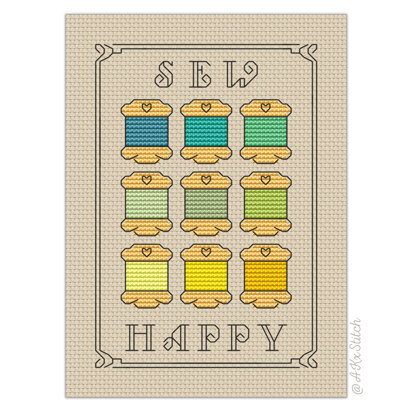 Sew Happy Cross Stitch PDF Pattern