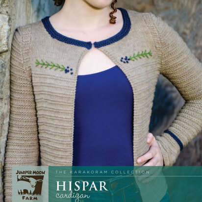 Hispar Cardigan in Juniper Moon Farm Tenzing