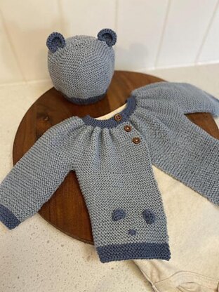 Bear Ears Cardigan Set