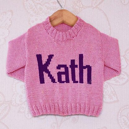 Intarsia - Kath Moniker Chart - Childrens Sweater