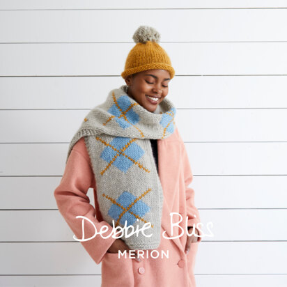 Debbie Bliss Anya Scarf and Complimentary Hat Pattern PDF