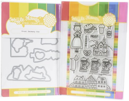 Waffle Flower Crafts Waffle Flower Stamp & Die Set - Prost Germany