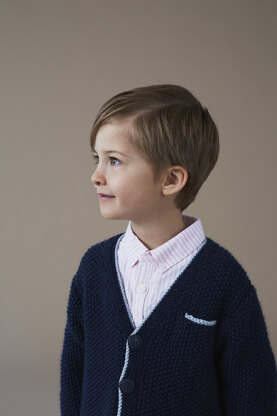 Nate Jacket - Knitting Pattern For Boys in Debbie Bliss Cashmerino Aran