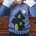 Ghost House Sweater and Mitten Set