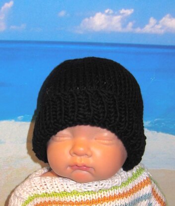 Baby Black Beanie