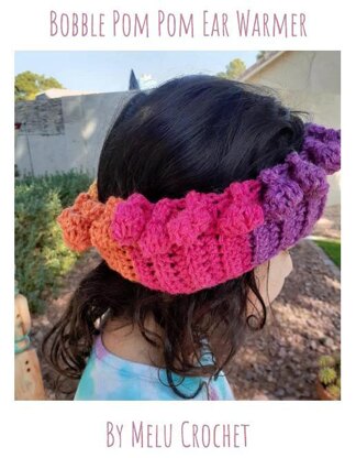 Bobble Pom Pom Ear warmer by Melu Crochet