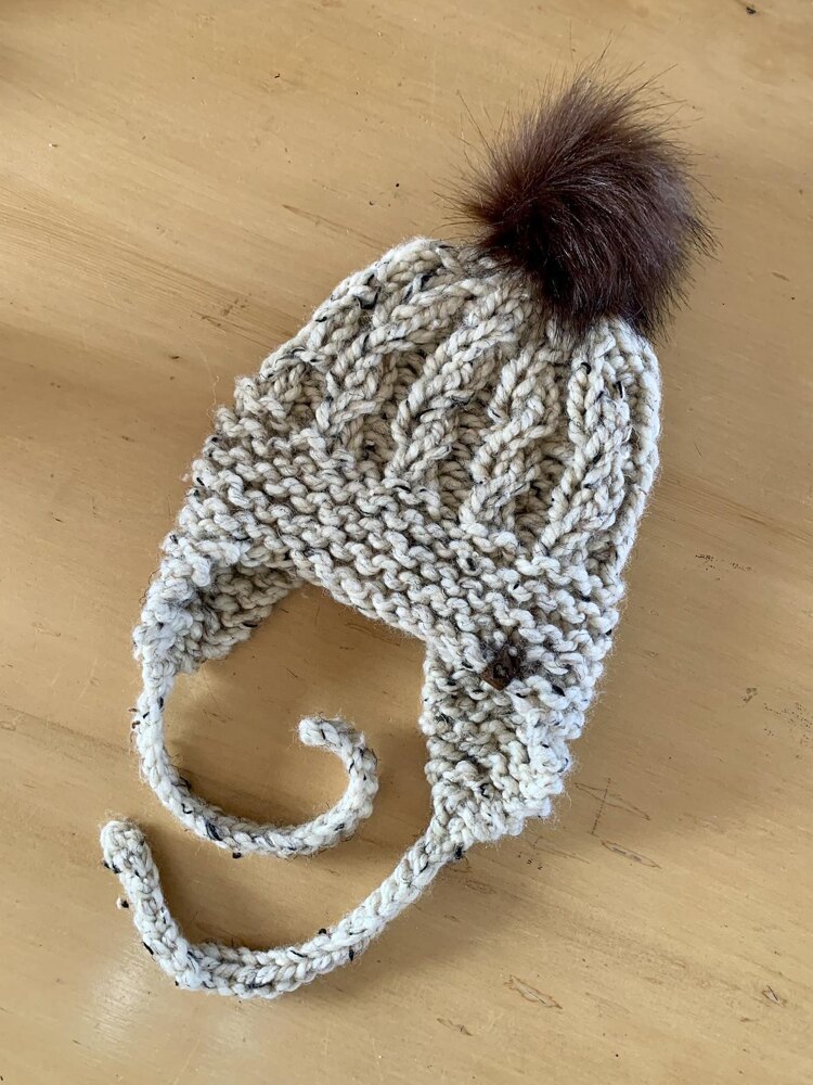 Mackenzie Aviator Ear Flap Hat Knitting pattern by Little