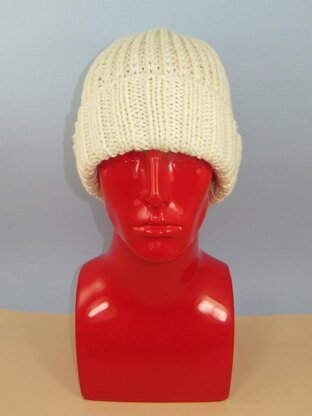 Chunky 2x2 Rib Cuff Fishermans Rib Beanie Hat