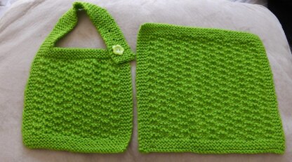 Leigh - 8ply textured bib and cloth set