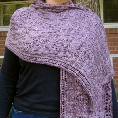 Asahi Cable Lace Shawl