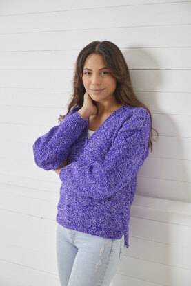 Ladies Sweater & Cardigan P6132 in King Cole Pricewise Twirly DK - Leaflet