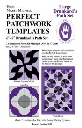 Marti Michell drunkards path 6in Quilting Template