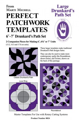 Marti Michell Quilt Schablone Drunkards Path 6 Zoll