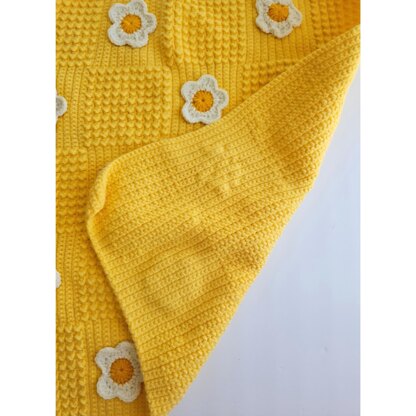 Checkered Puff Stitch Blanket