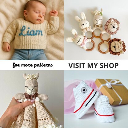 Lion baby rattle amigurumi