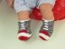 Baby Stripe Basketball Booties