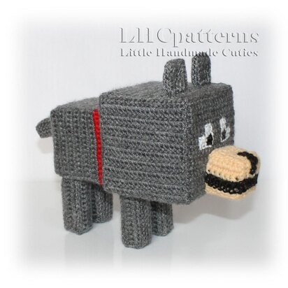 Minecraft Wolf Dog Crochet Pattern