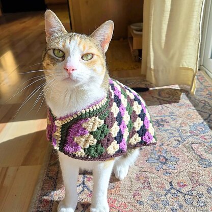 Diamond Striped Cat Sweater