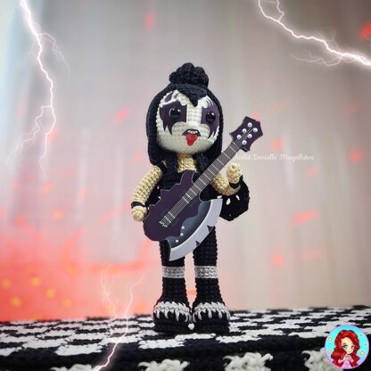 The Demon – Rock Doll Crochet Pattern + Printable Accessories (Fanart Inspired)