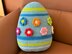 Easter Colorful Egg Pillow Stripes Flowers No Sew