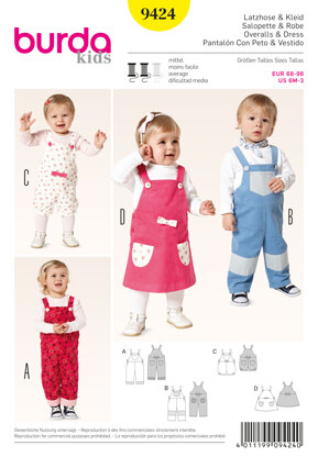 Burda Overalls and Pinafore Dress Sewing Pattern