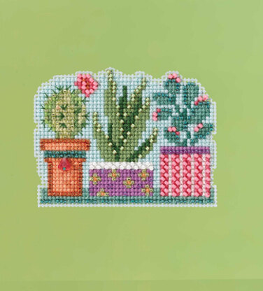 Mill Hill Succulents Cross Stitch Kit - 3.5.inw x 2.5in