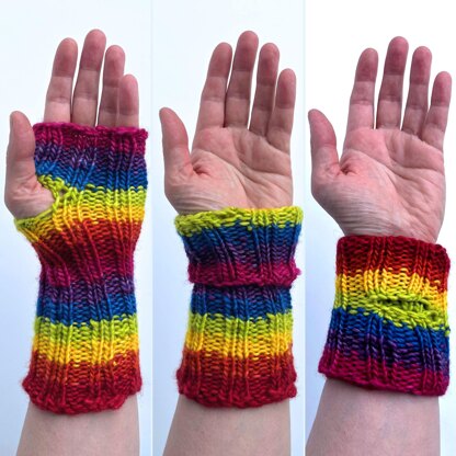 Rainbow Wear 3 Ways Wrist Warmers