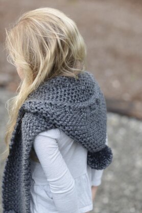 Tuft Hooded Scarf Knitting pattern by The Velvet Acorn | LoveCrafts