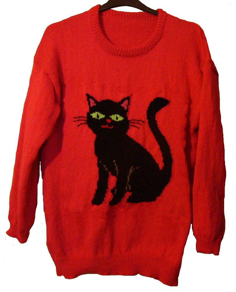 Knitted sale cat jumper