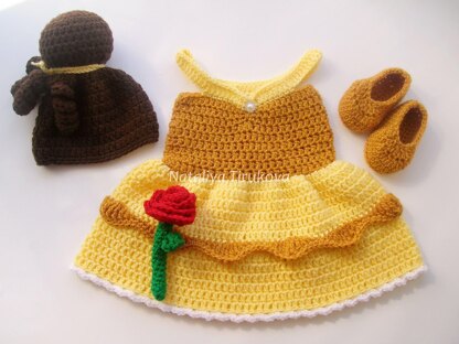 Princess Belle Hat and Dress Outfit