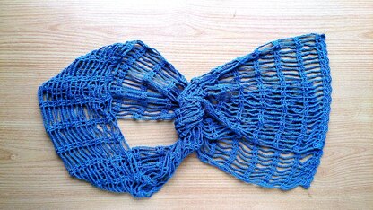 Jeans blue lace scarf