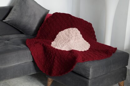 Shell stitch round blanket