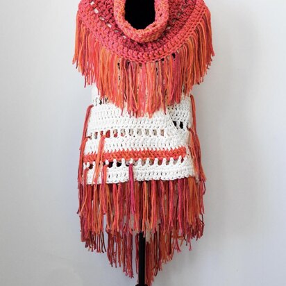 Ombre Shawl with Fringe