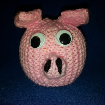 Knitted Pig Orange Chocolate Cover
