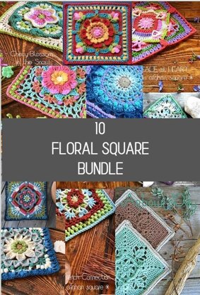 10 FLORAL SQUARES BUNDLE