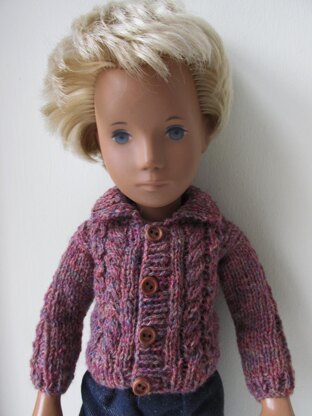 Sasha Doll Cable Knit Jacket Knitting Pattern