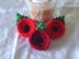 Little Poppy flower easy 15mins knit DK knitting pattern for Remembrance Sunday Armistice & Memorial day