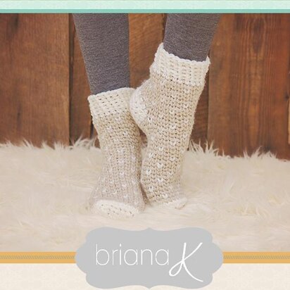 Winter Crochet Slipper Socks