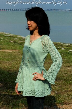 Lace Sleeves Sweater